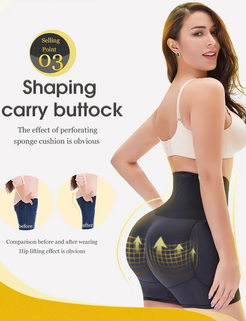 ZYSK Plus Size Women Ass Pads Butt Lifter High Waist Trummy