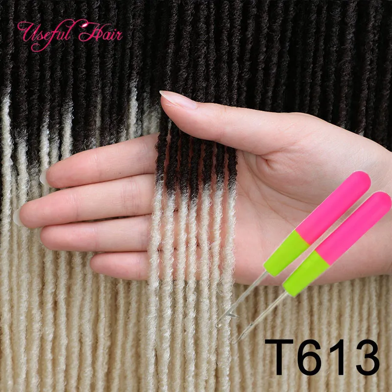 Sister Locks Hair Extensions Soft Deadlocks Sister Locks Afro Crochet Braids Ombre Color 18Inch hooks gift 2021 Bug Synthetic Hair for Women