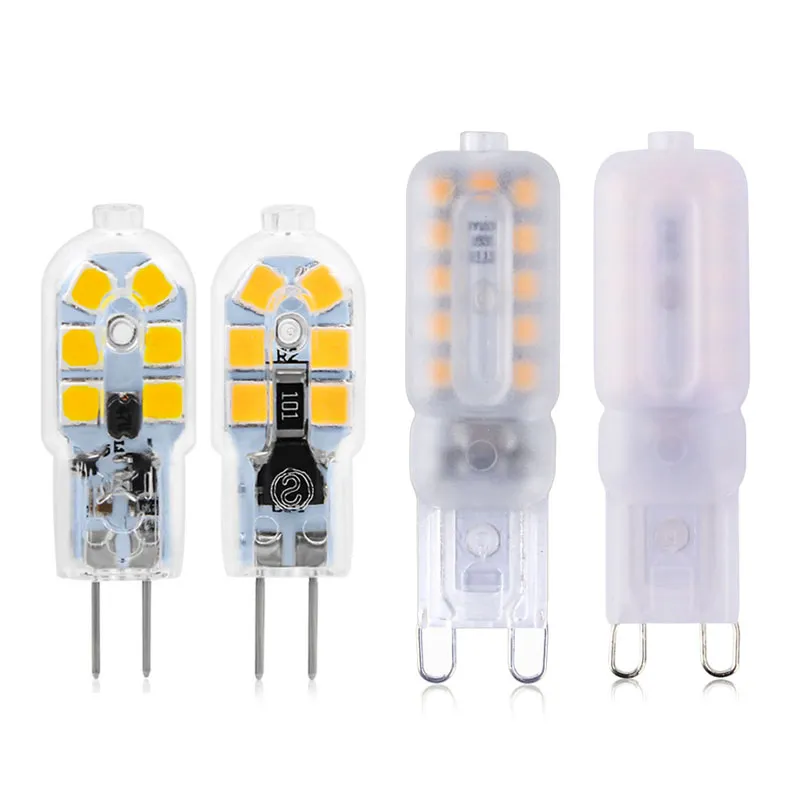 Mini ampoule LED G4 G9, AC 220V DC 12V SMD2835, projecteur, lustre, éclairage de haute qualité, lampes de remplacement halogènes