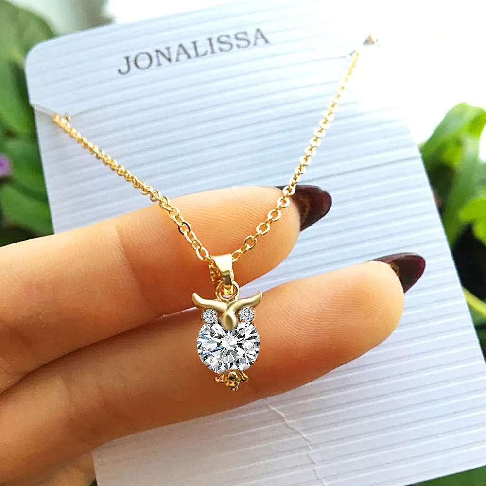 2018 nouveau collier pendentifs Zircon pour femmes cristal coeur or ruban couleur longs colliers bijoux de mode cadeau de noël