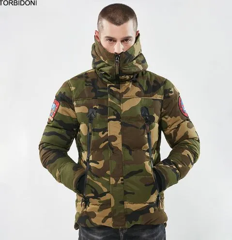Camouflage winter jacket mens discount