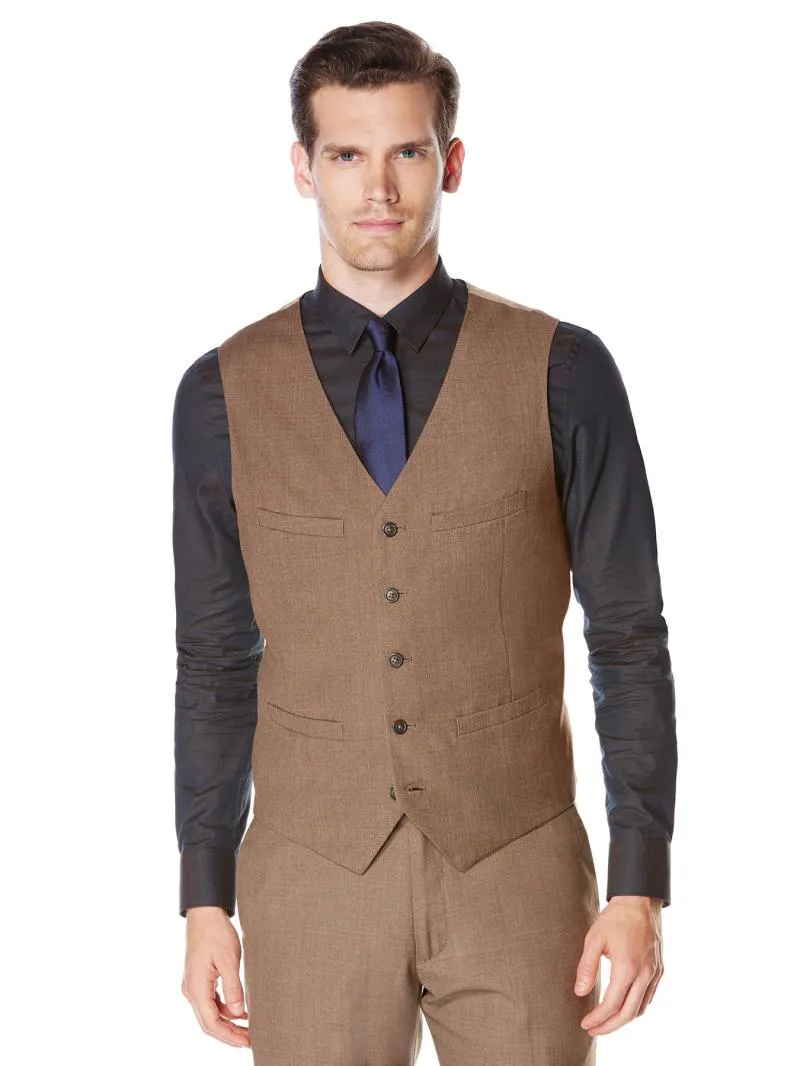 Autumn/Spring Groom Wear Beach Wedding Men Suits Waistcoat And Pants Groomsmen Suit Groom Tuxedos (Vest+Pants)