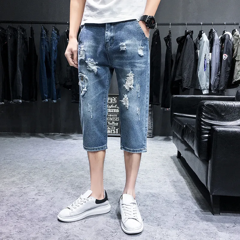 Calça corsário shop jeans masculina