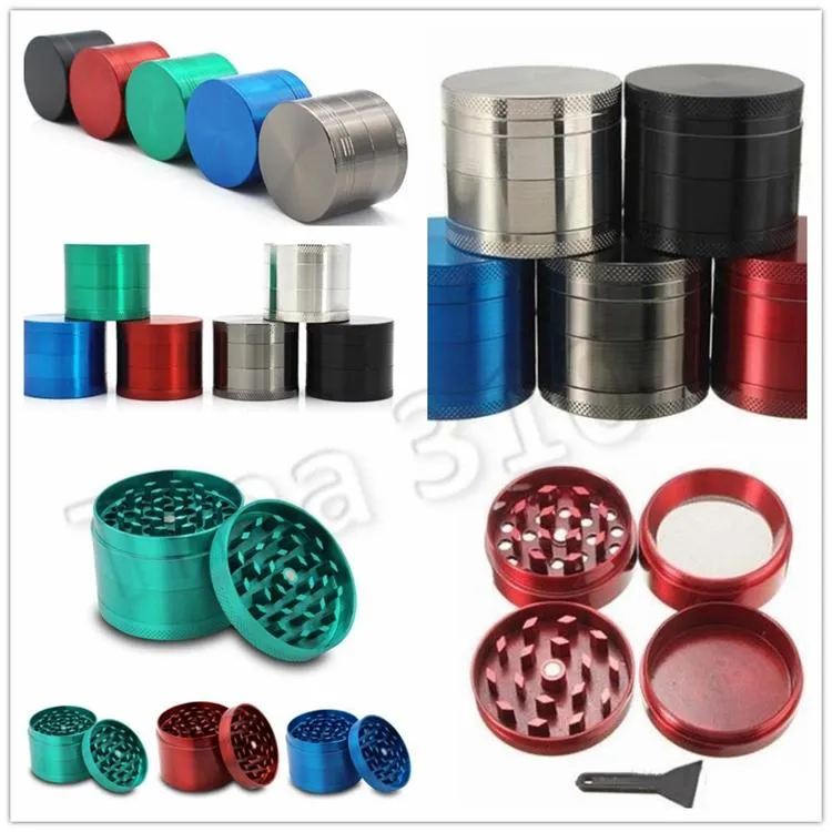 Home Herb Grinder 40mm 50mm 55mm 4 Layers Smoking Grinders Metal Grinders Hand Grinder Teeth GrindersSmokings Accessory 4720