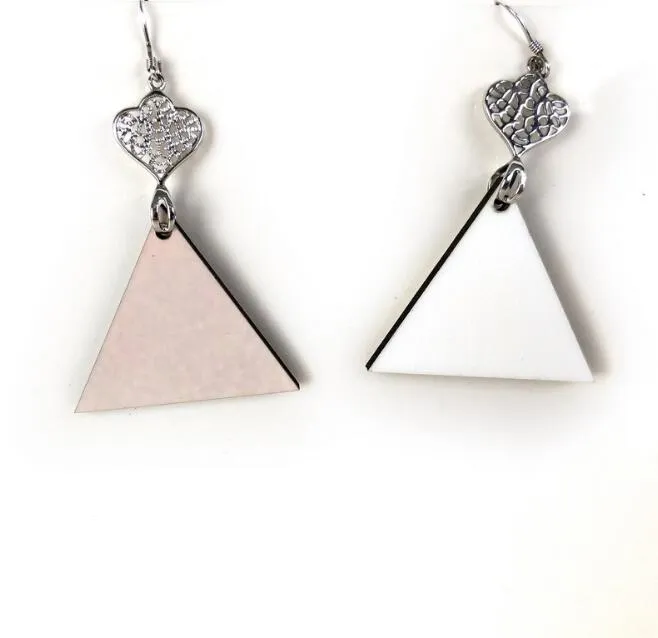 10 paires sublimation Double bricolage triangle boucle d'oreille manuel vide oreille meilleur travail manuel pour cadeau