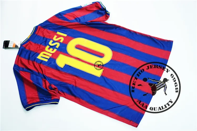 frete grátis 2009 Campions d europa Puyol pique messi xavi iniesta henry dani alves imrahimovic Abidal camisa de futebol camisas velhas do vintage