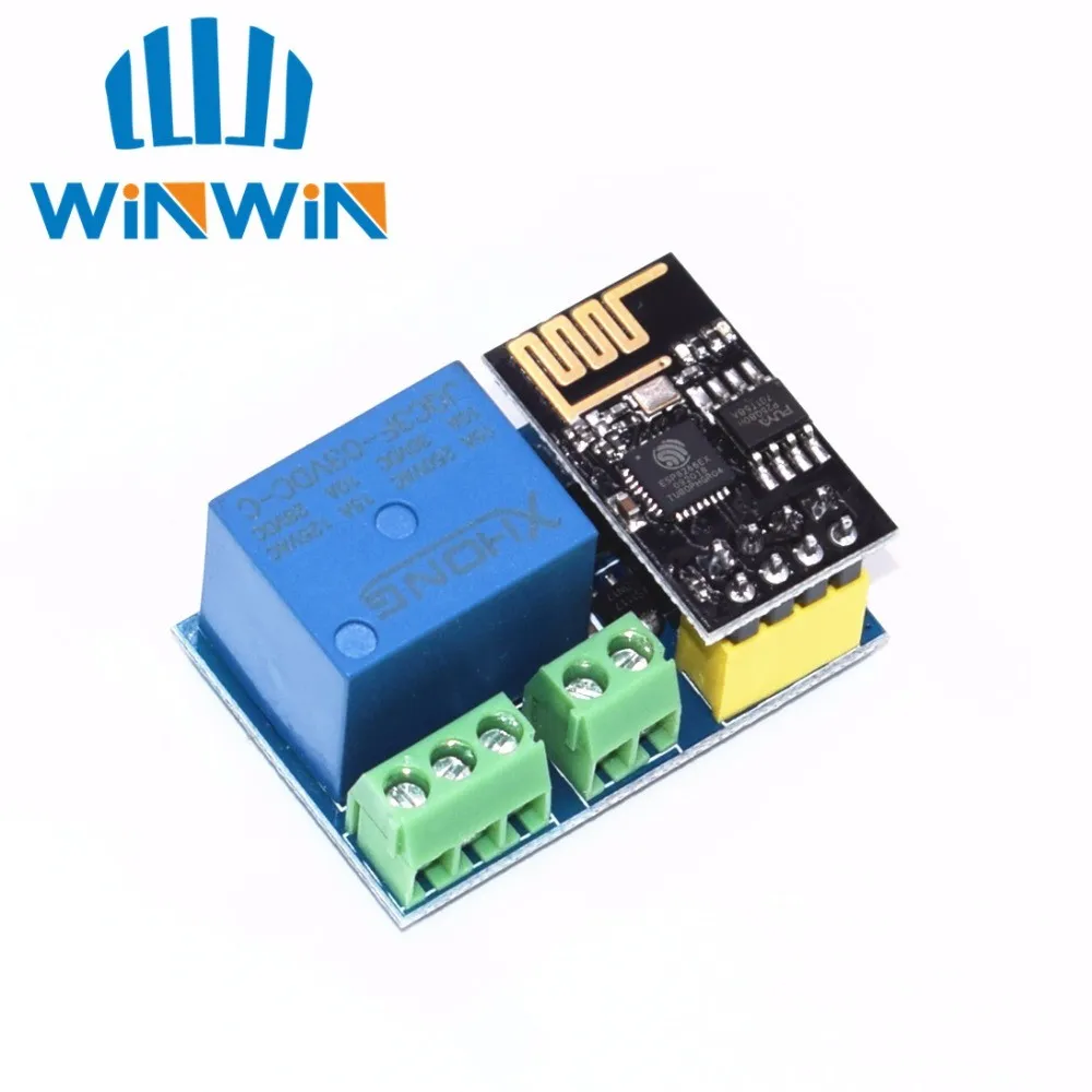 10ピースESP8266 ESP-01 ESP-01S 5V WiFiリレーモジュールのことスマートホームリモートコントロールスイッチ電話アプリワイヤレスWiFiモジュールFreeshipping