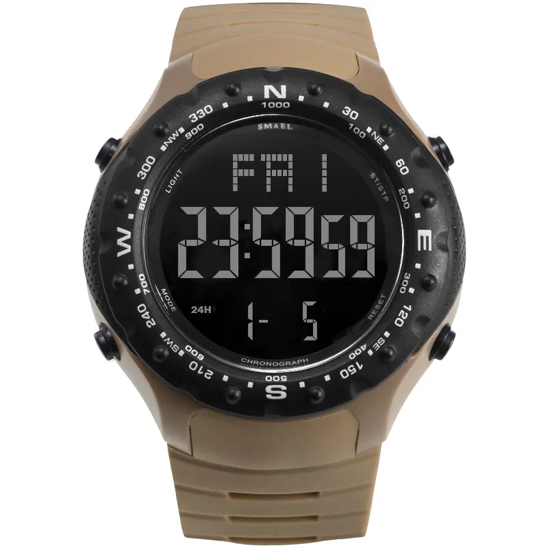 Waterproof SMAEL Mens Fitness Watch With 5Bar The Strap Shockproof Design 1342 LED Display And Military Style From Watch factory1 39.61 DHgate.Com