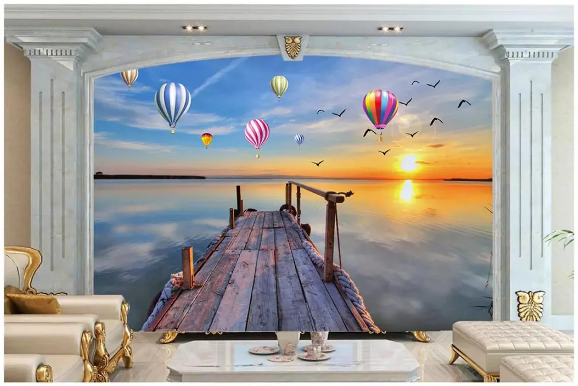 3d fotoğraf kağıdı High-end özel duvar Ipek duvar sticker Maldivler plaj hindistan cevizi ağacı Ege TV arka plan duvar papel de parede