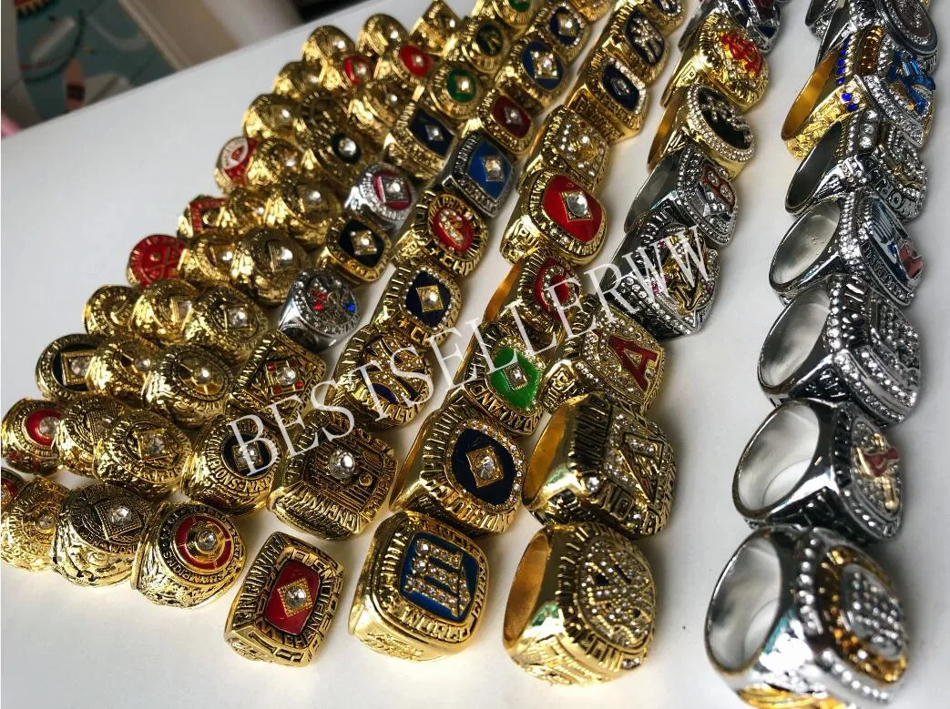 1903-2024 World Series Baseball Team Champions Ring Set Alloy