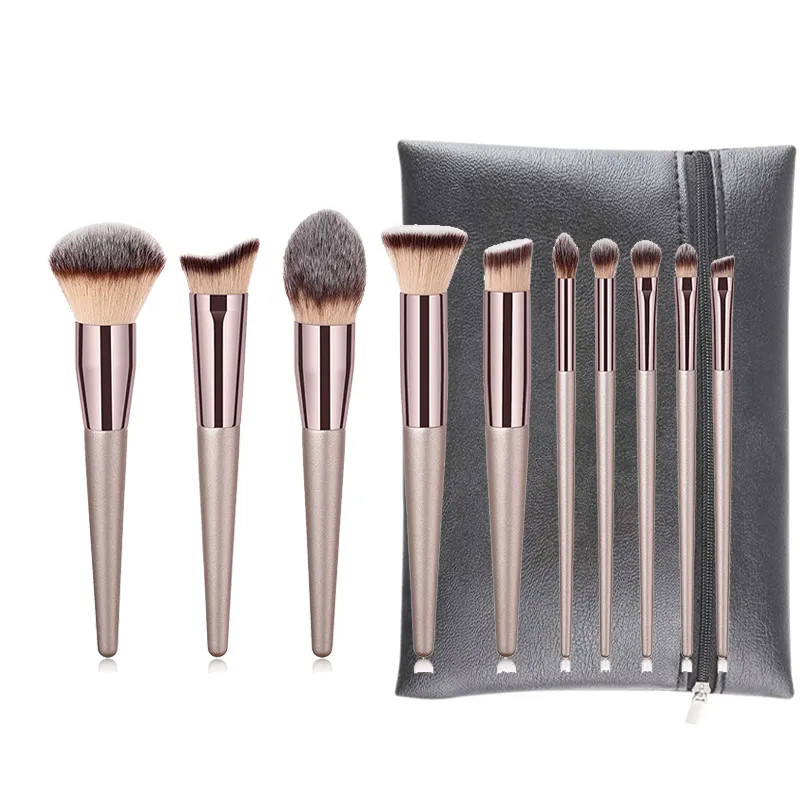 10 stks Make-up Borstels Set Professionele Stichting Poeder Oogschaduw Blending Wenkbrauw Kabuki Cosmetische Borstel Tool