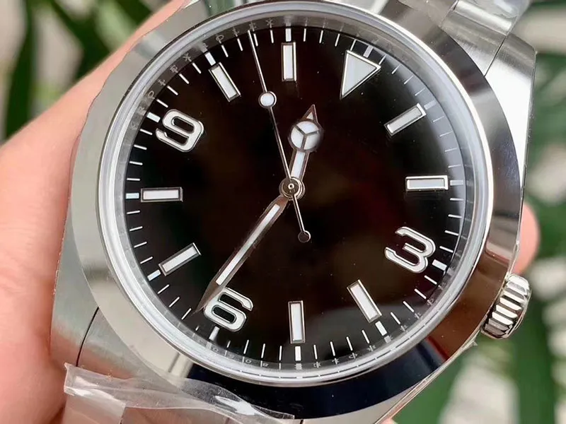 Новые автоматические часы Explore II 2813 с сапфировым стеклом, черный циферблат, ремешок из нержавеющей стали 316, мужские часы Monor Hemmo210D