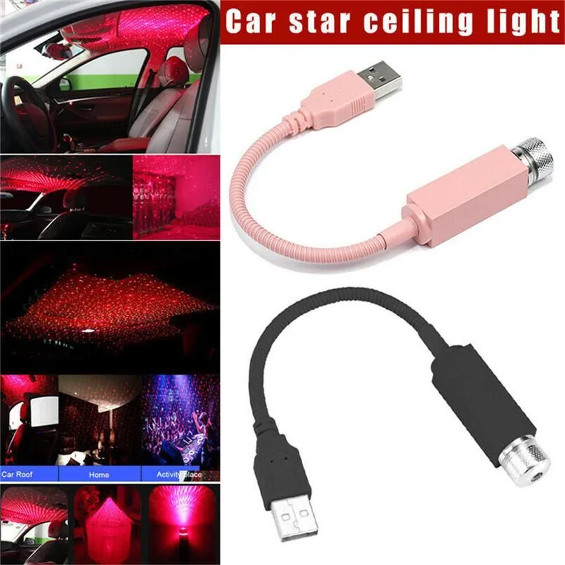 LED Car Roof Star Night Light Projector Atmosphere Galaxy Lamp USB Decorative Lamp Adjustable Multiple Lighting Effects star decoration lamp