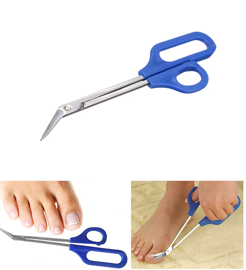 20cm(7.87'') Long Reach Easy Grip Toe Nail Toenail Scissor Trimmer for disabled Cutter Clipper Manicure Pedicure Trim Chiropody