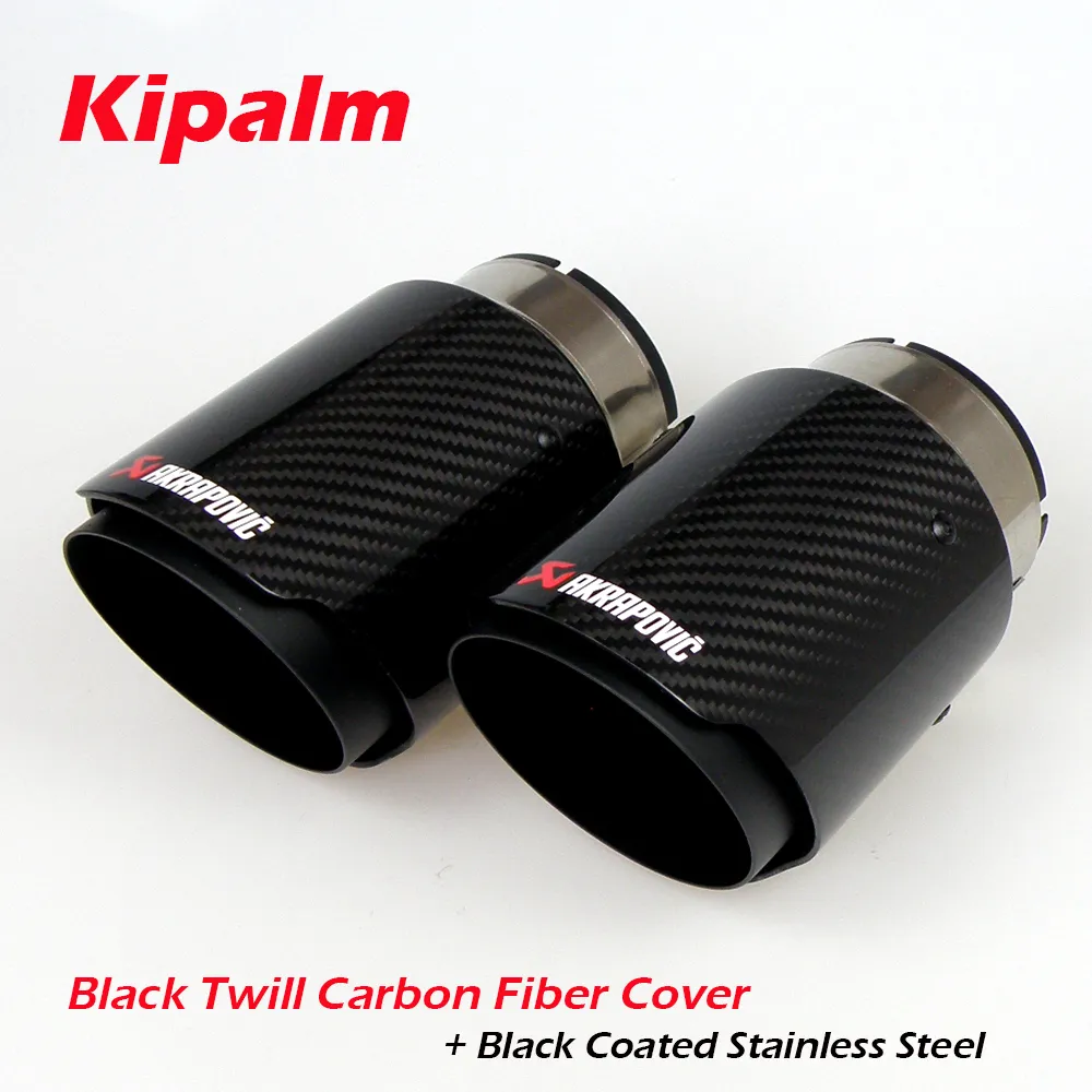 Universal Akrapovic Carbon Fibre Car Exhaust Pipe Muffler Tip Glossy