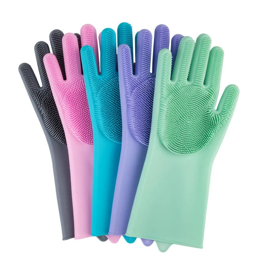 Silicone on sale cleaning gloves