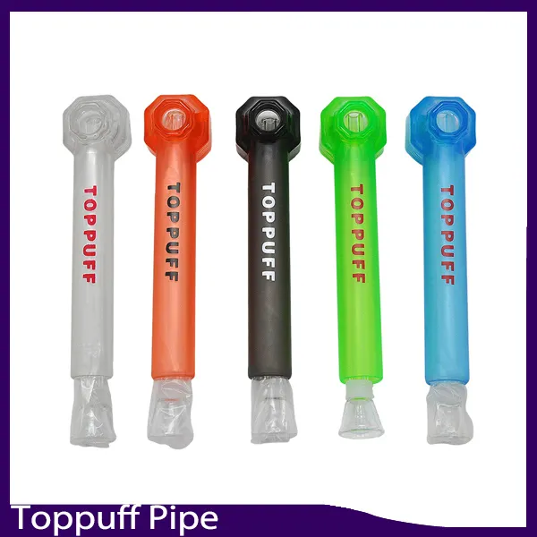 Toppuff Top Puff Acrylic Bong 휴대용 나사-온수 파이프 유리 Shisha Chicha 흡연 담배 허브 홀더 슈카인 on hodly 0266248-3