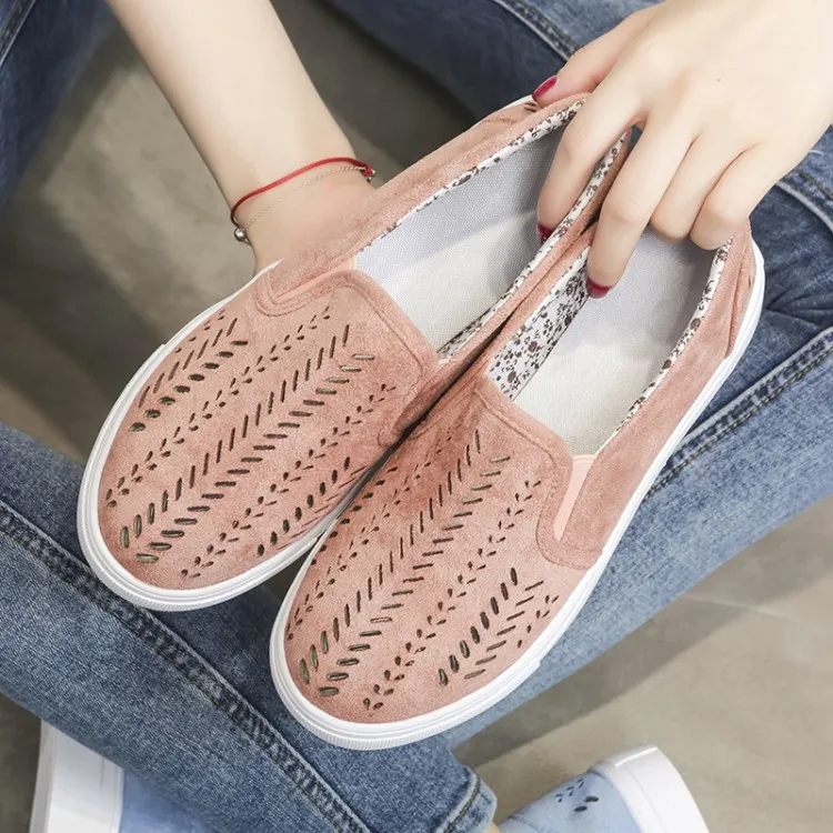 Designer Sneaker Femmes Espadrilles TOP-Qualité Casual Chaussures Creux Rond Toile Baskets Rose Bleu Mode Marche Sport Baskets