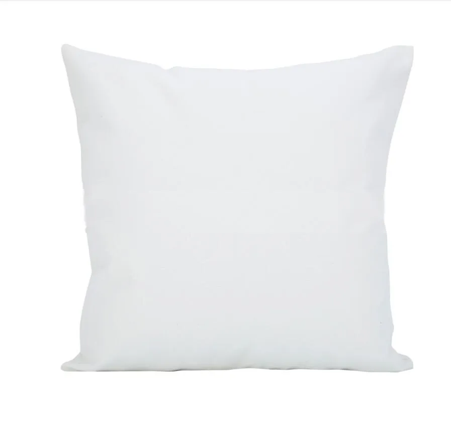 30pcs All Size Plain White Color Pure Cotton Canvas Pillow Cover With Hidden Zipper For Custom/DIY Print Blank Cotton Pillow Cover Any Color