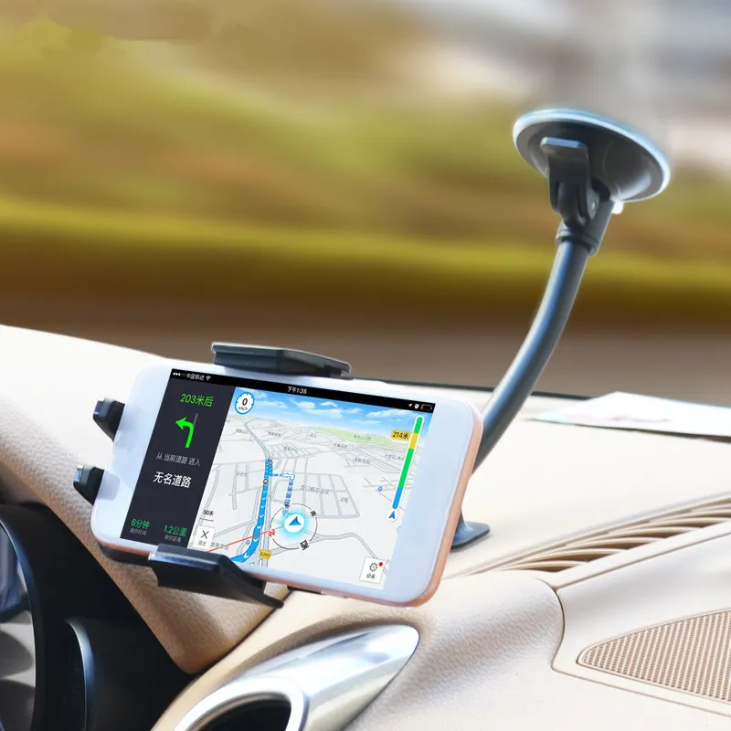 New Car Car Holder Ventosa tipo Long Rod Clip Holder Car Universal Navigation Phone Holder dhl free