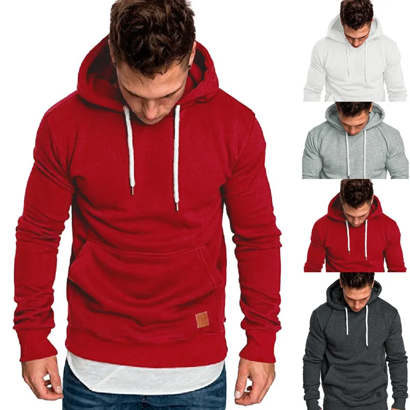 Men's Hoodies Gym Training Solid Color Tops Long Sleeve Autumn Winter Casual Sweatshirt Blouse Tracksuits Hoodies9 Colour Selec Size (S-5XL)