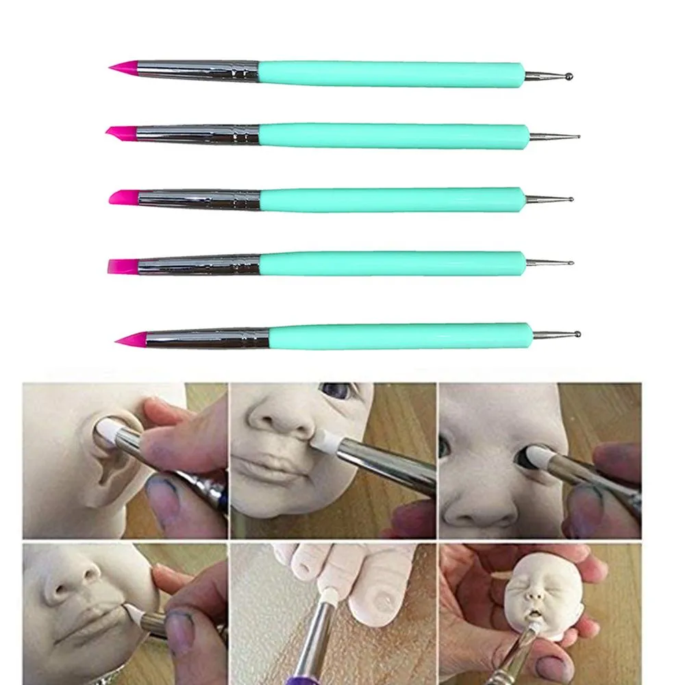 Silicone Brushes for Resin 5pcs Clay Sculpting Tool Set Silicone Head  Sculpture Tools Shapers Accessory