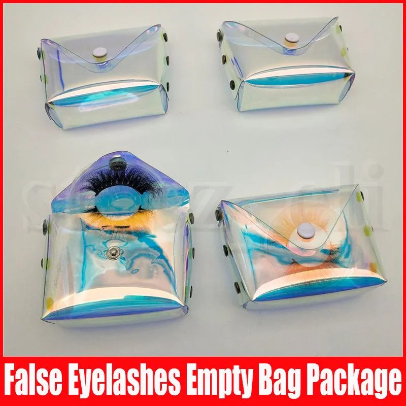 Ögonfransar Förpackningslådor Presentförpackning Paket Förvaring Väskor Makeup Kosmetisk Case Mink False Eyelash Bag
