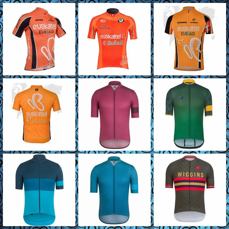 Nya Euskaltel Rapha Team Cycling korta ärmar Jersey Men Summer Road Bike Wear Quick Dry MTB Racing Clothing U51040