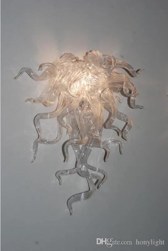 Venta caliente Lámparas de pared de cristal modernas Aplique de pared de vidrio transparente italiano Lámparas de pared de vidrio soplado Fuente de luz LED barata
