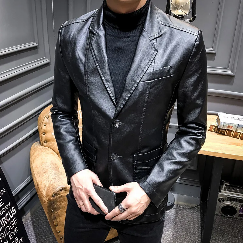 Blazer in pelle uomo on sale