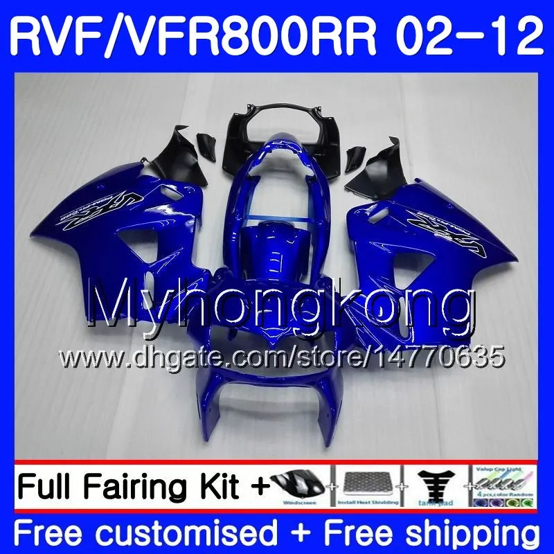 Kit For HONDA Interceptor VFR800RR 02 08 09 10 11 12 258HM.45 VFR 800RR 800R VFR800 RR Factory blue 2002 2008 2009 2010 2011 2012 Fairing