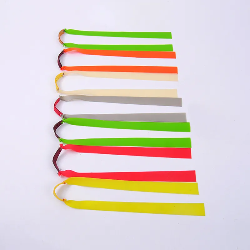 50pcs Slingshot Flat Rubber Band 1.0mm Thickness Multi Colors Natural Latex Practical Slingshots Rubber Band