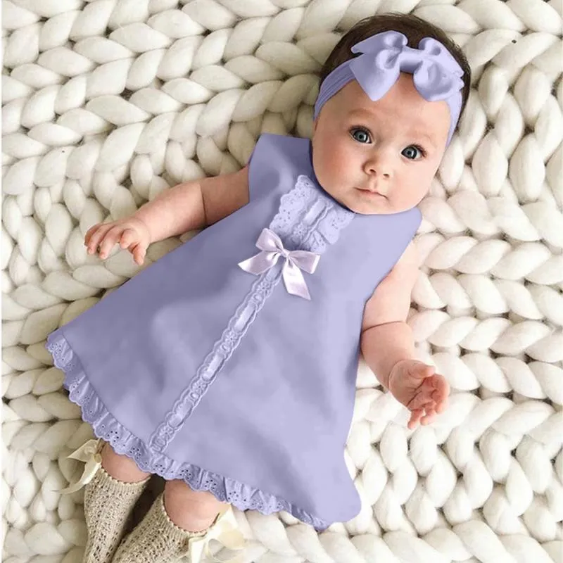 Robes De Fille 1 An Bébé Fille Robe Danniversaire Pour La Fête Avec Bandeau  Un Vêtements De Baptême Du 11,4 €