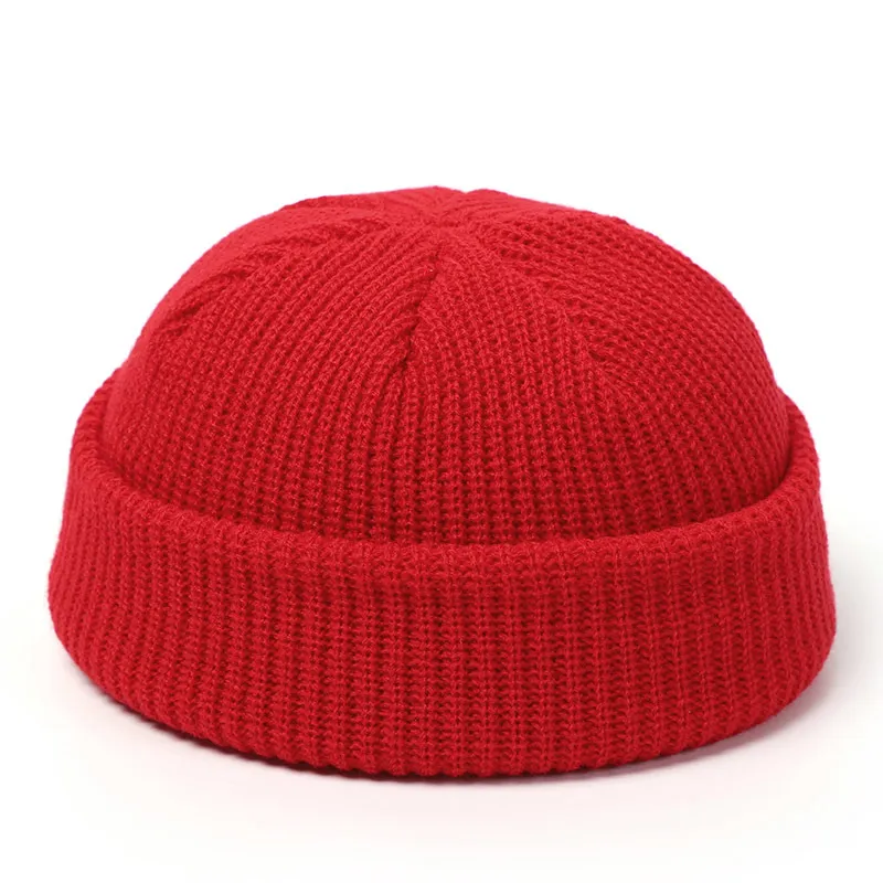 Beanies Baggy From Hats Cuff Women Lsy001, Melon Men Docker Skullcap Retro Beanie Fisherman Hat For $2.53 Winter Cap Brimless Knitted