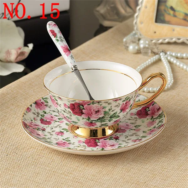 Juego de tazas de té y platillo de cerámica de porcelana de hueso tazas  modernas tazas de café expreso taza de café de lujo y platillo conjunto de