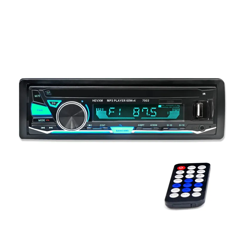 Single Din Car Audio Bluetooth Autoradio Empfänger mit LCD-Display AM / FM  Radio MP3-Player USB SD A
