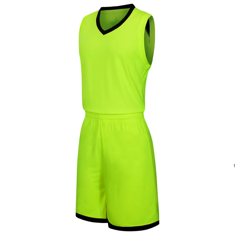 2019 Nouveaux maillots de basket-ball vierges logo imprimé Hommes taille S-XXL prix pas cher expédition rapide bonne qualité Apple Green AG0032r