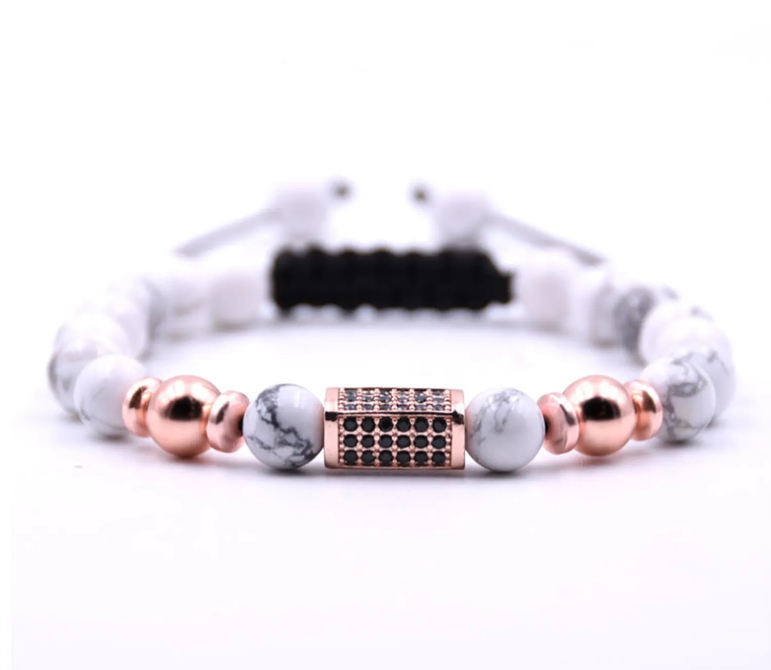 Bracelets tissés à la main en pierre naturelle pour hommes et femmes bracelet de créateur de goût discret mode populaire
