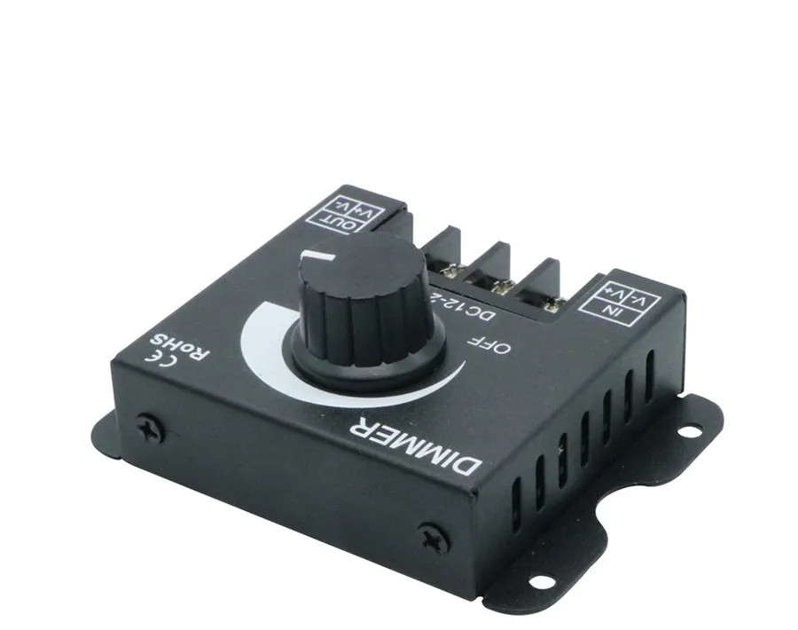30A LED Strip Light Dimmer Switch 12 24V Single Color Dimmable Brightness Controller