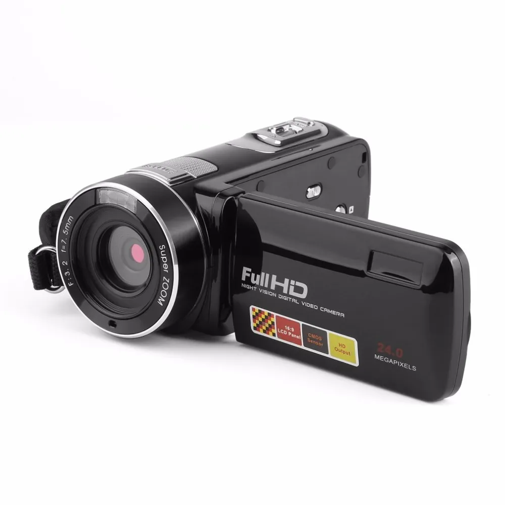 FreeShipping Portable Night Vision FHD 1920 x 1080 3.0 дюймов ЖК-сенсорный экран 18x 24MP Цифровая видеокамера видеокамеры