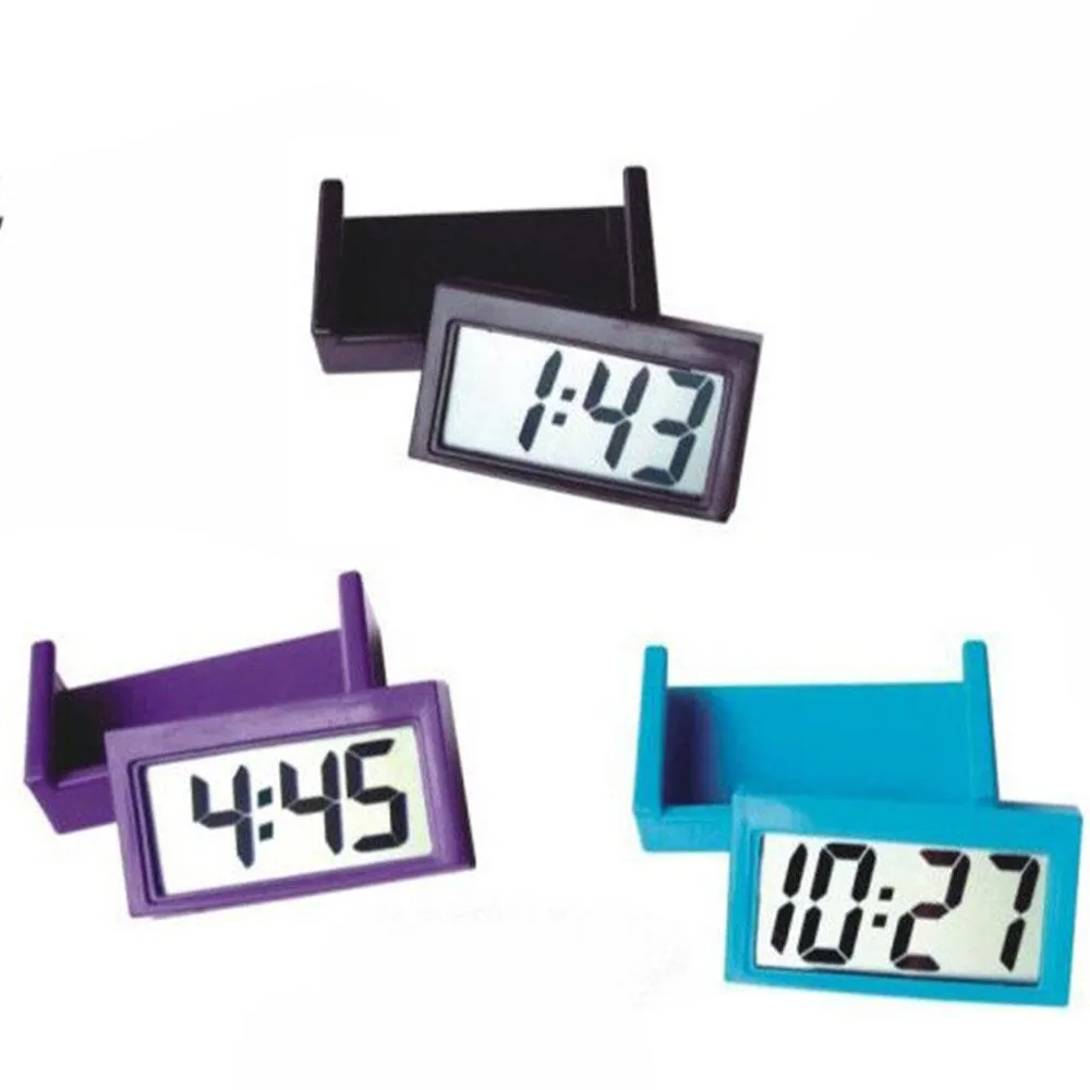 Kleiner Self Adhesive Auto Schreibtisch Uhr Elektronische Uhr Gauges  Digitaler LCD Bildschirm Wanduhr Kunststoff Uhr Mit Batterie Mode Von 28,85  €