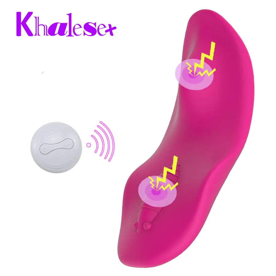 Khaalsex Clitoral Stimulateur sans fil Télécommande Culotte Vibrateur portable Vibrateur invisible Vibrant Sex Toys pour femmes MX191228