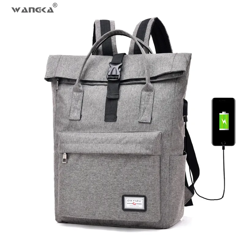 Designer-Hot Sale Canvas Backpack Women School Bags for Girls Large Capacity USB Charge Men Laptop Backpack