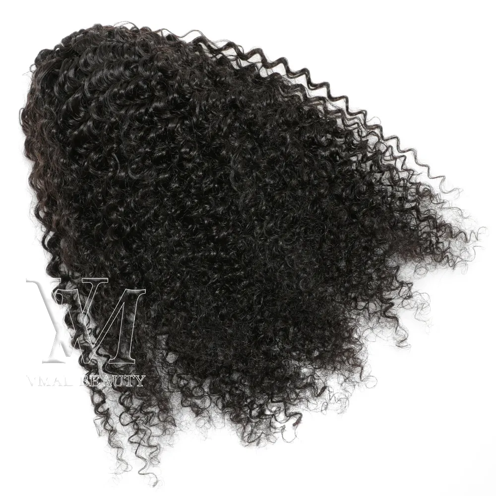 Vmae Human Afro Kinky Curly Ponytail Hair 100g 120g 140g 3c Haird Hairsail Heal Clip في ملحقات الشعر