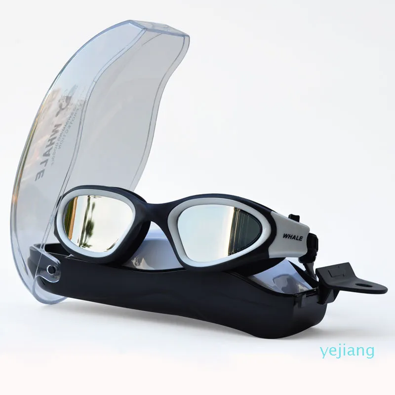 luxo- Anti-fog UV Anti-ultravioleta Homens Mulheres Óculos Eyewear impermeável ajustável de silicone óculos de natação para a natação C19041201