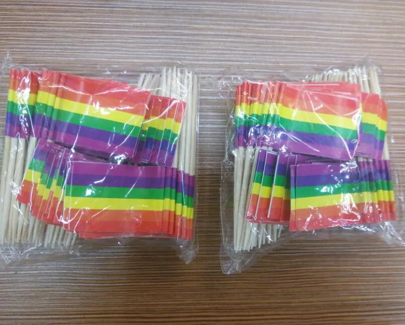 LGBTQ - 100 decorazioni per torte con motivo arcobaleno, con bandierine LGBTQ - 100 decorazioni per torte con motivo arcobaleno, con bandierine