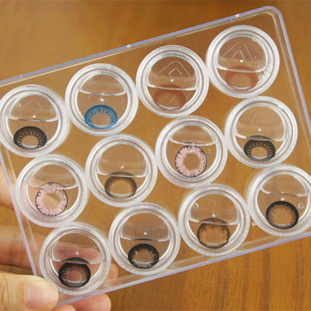Varm Försäljning Kontaktlins Boxhållare Bärbar Liten Lovely Clear Eyewear Bag Container Kontaktlinser Söt förvaringsväska
