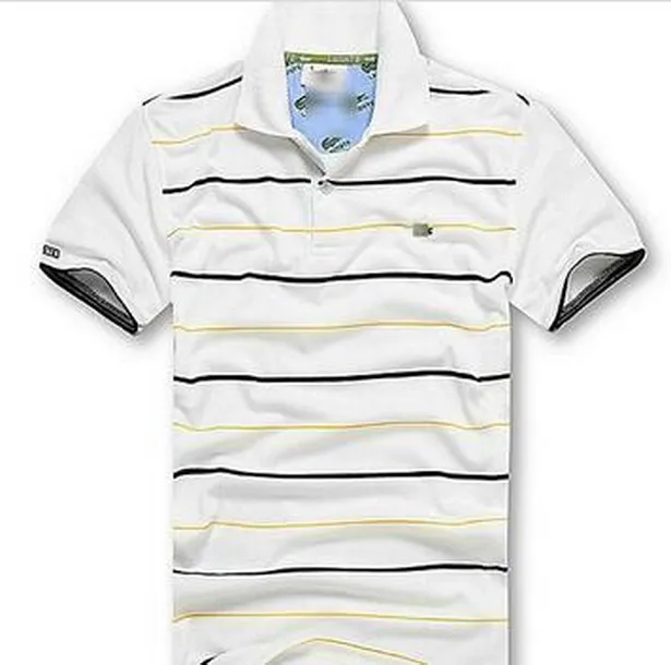 2023 Kvinnor Polos mode Casual Summer Stripe T-shirt Lapel Polo Cotton Shirt Men Kort ärm Sportstorlek S-3XL 06