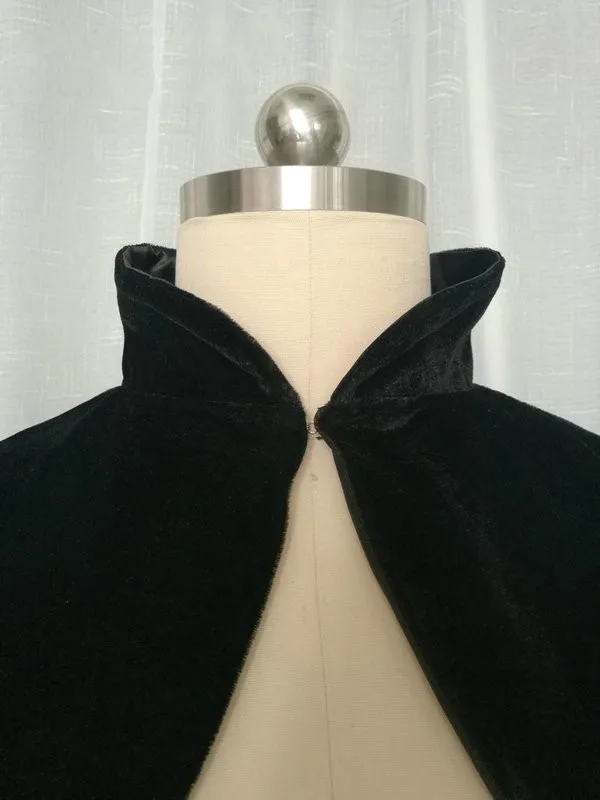 2022 nova jaqueta de veludo manga longa para vestido de casamento vestidos de festa de baile gola alta bolero jaqueta de noiva customizada outono274e
