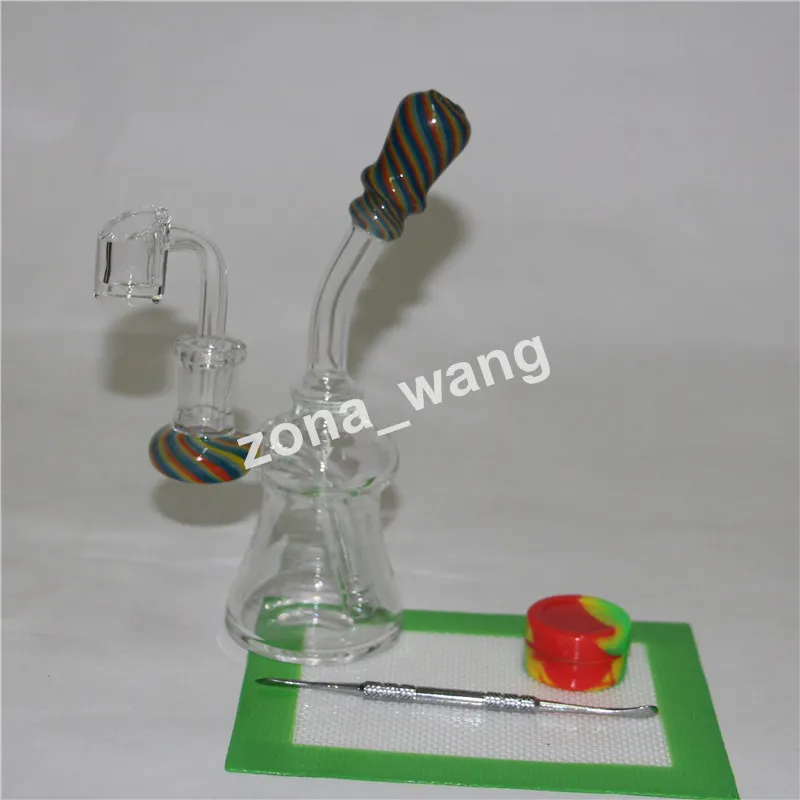 hookah glas bong kits bägare design silikon rökning vattenrör silikon obrännbar filter dar rig